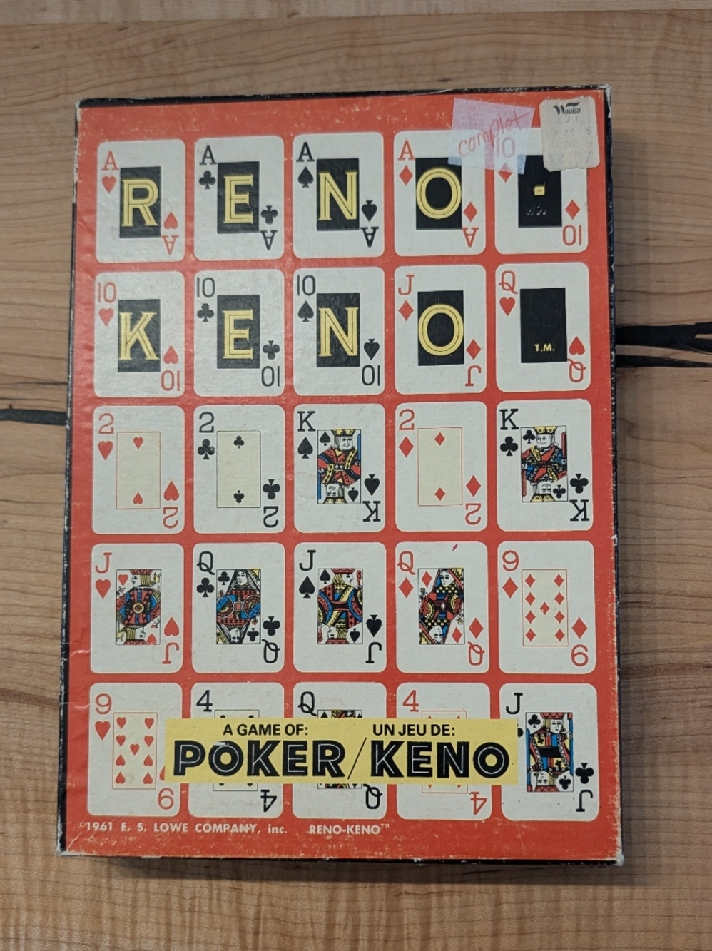Vintage Poker/Keno Game Box - Complete